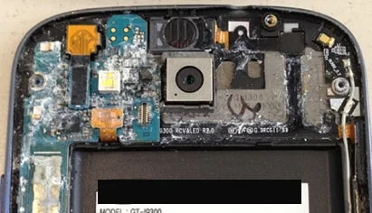 Feuchtigkeitsschaden Oxidation